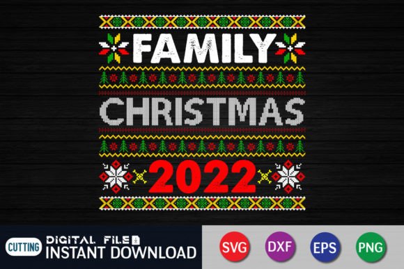 Family Christmas 2022 Pattern T-Shirt Graphics Review