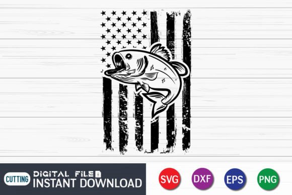 Fishing Distressed American Flag T-Shirt Review