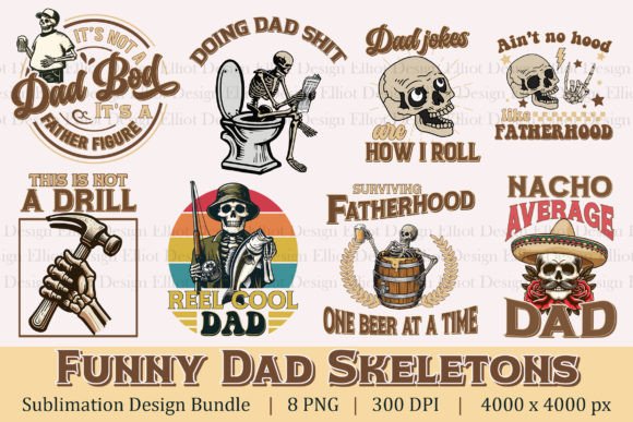 Funny Dad Skeletons Graphics & T-Shirt Designs Review