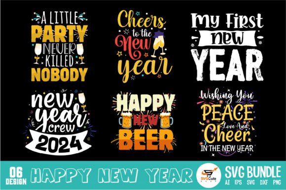 Happy New Year T-shirt Design Bundle: Graphics & Crafts Review