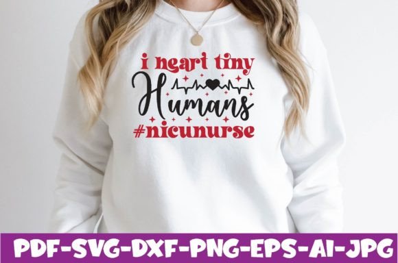 I Heart Tiny Humans nicunurse Graphics and T-Shirt Designs