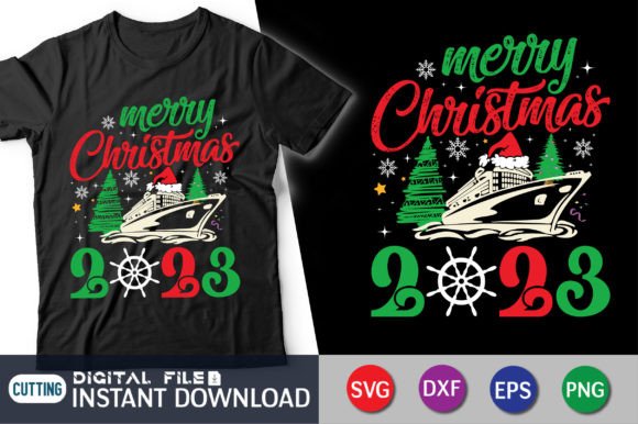 Merry Christmas 2023 Shirt Xmas Graphics T-Shirt Designs
