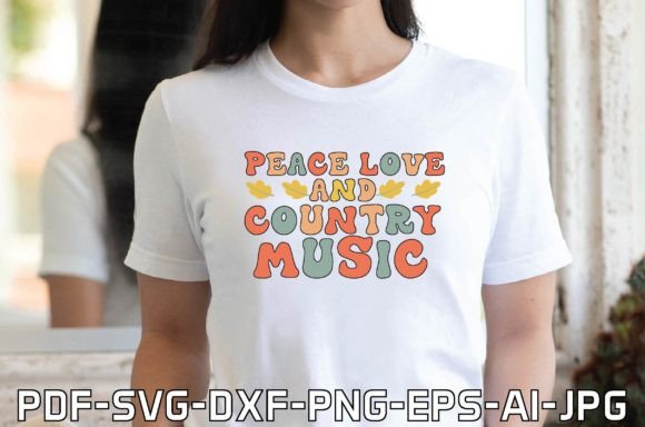Peace Love and Country Music Graphics and T-Shirt Designs Review