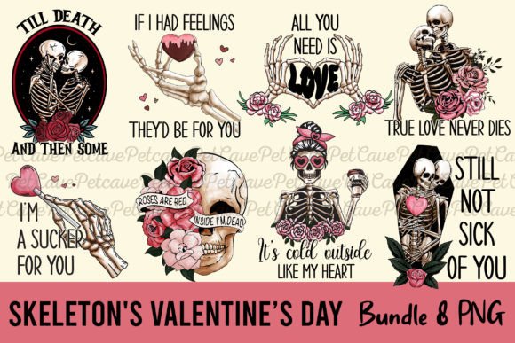 Skeleton's Valentine's Bundle: Graphics & T-Shirt Designs